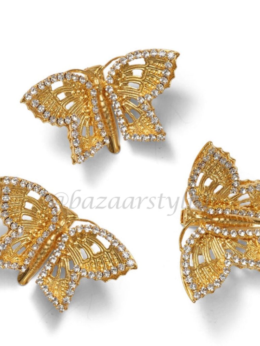 WANTED LELET NY Crystal Monarch Set of 3 Clips (Would love to have more that 3)